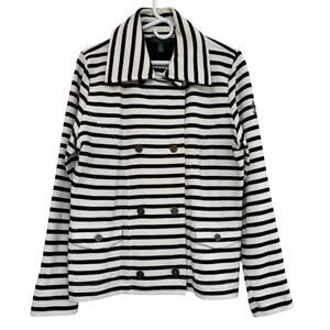 Ralph Lauren Jeans Co Nautical Boat Sailor Yacht Striped Womens Blazer XL Preppy